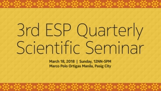 3rd ESP Quarterly Scientific Seminar 2018