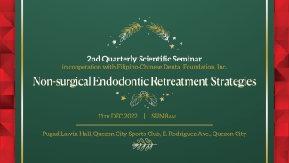 2nd ESP Quarterly Scientific Seminar 2022 | Non-surgical Endodontic Retreatment Strategies